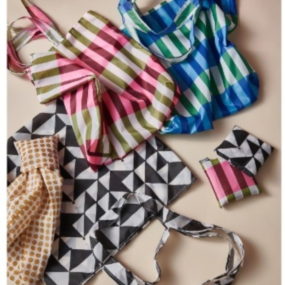 Four Ikea Foldable Pocket Reusable Shopping Bags